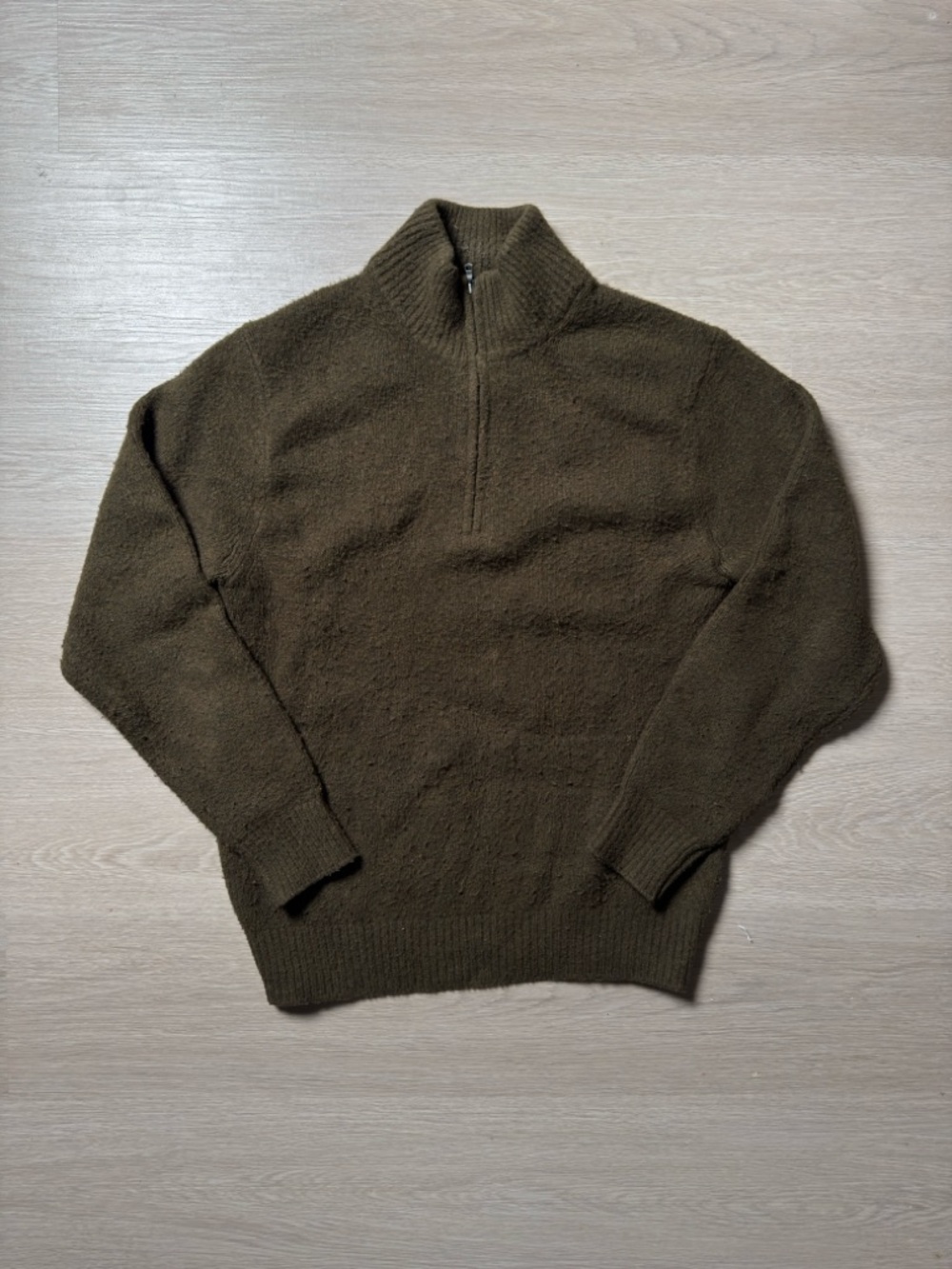 Uniqlo Men's Half-Zip Mock Neck Sweater — Olive